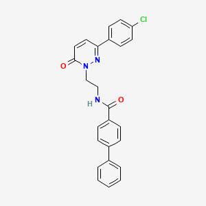 molecular formula C25H20ClN3O2 B2967845 N-(2-(3-(4-氯苯基)-6-氧代哒嗪-1(6H)-基)乙基)-[1,1'-联苯]-4-甲酰胺 CAS No. 921577-69-7