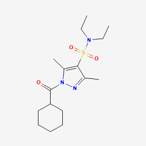 1-(cyclohexanecarbonyl)-N,N-diethyl-3,5-dimethyl-1H-pyrazole-4-sulfonamide