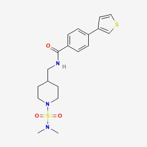 N-((1-(N,N-dimethylsulfamoyl)piperidin-4-yl)methyl)-4-(thiophen-3-yl)benzamide