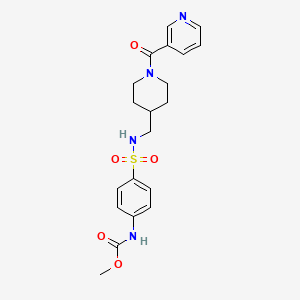 methyl (4-(N-((1-nicotinoylpiperidin-4-yl)methyl)sulfamoyl)phenyl)carbamate