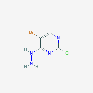 molecular formula C4H4BrClN4 B2967868 5-Bromo-2-chloro-4-hydrazinylpyrimidine CAS No. 1021268-16-5
