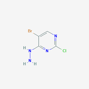 molecular formula C4H4BrClN4 B2967868 5-溴-2-氯-4-肼基嘧啶 CAS No. 1021268-16-5