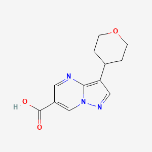 3-(Tetrahydro-2H-pyran-4-yl)pyrazolo[1,5-a]pyrimidine-6-carboxylic acid