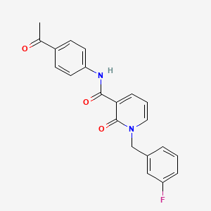 molecular formula C21H17FN2O3 B2967875 N-(4-acetylphenyl)-1-(3-fluorobenzyl)-2-oxo-1,2-dihydropyridine-3-carboxamide CAS No. 933205-56-2