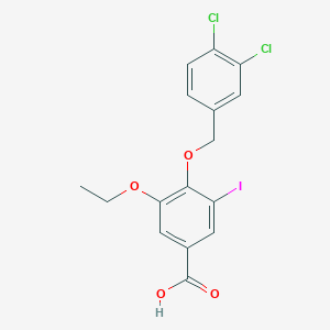 4-[(3,4-Dichlorobenzyl)oxy]-3-ethoxy-5-iodobenzoic acid