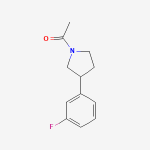 molecular formula C12H14FNO B2967880 1-(3-(3-Fluorophenyl)pyrrolidin-1-yl)ethanone CAS No. 2034554-61-3