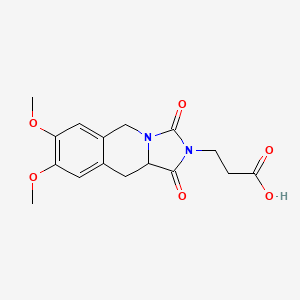 3-(7,8-dimethoxy-1,3-dioxo-1,5,10,10a-tetrahydroimidazo[1,5-b]isoquinolin-2(3H)-yl)propanoic acid