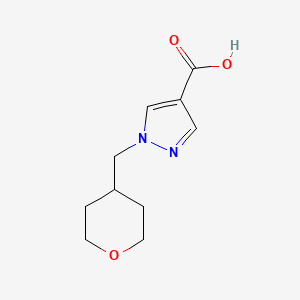 molecular formula C10H14N2O3 B2967890 1-(噁烷-4-基甲基)-1H-吡唑-4-甲酸 CAS No. 1249323-93-0