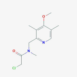 2-Chloro-N-[(4-methoxy-3,5-dimethylpyridin-2-yl)methyl]-N-methylacetamide
