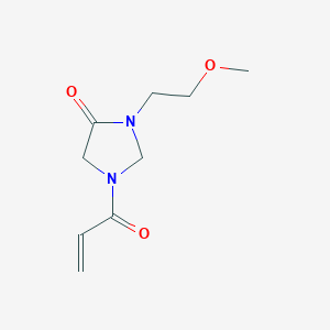 molecular formula C9H14N2O3 B2967898 3-(2-Methoxyethyl)-1-prop-2-enoylimidazolidin-4-one CAS No. 2194023-42-0