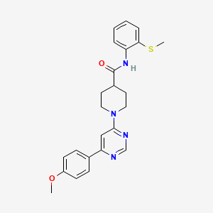 1-(6-(4-methoxyphenyl)pyrimidin-4-yl)-N-(2-(methylthio)phenyl)piperidine-4-carboxamide