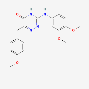 3-((3,4-dimethoxyphenyl)amino)-6-(4-ethoxybenzyl)-1,2,4-triazin-5(4H)-one
