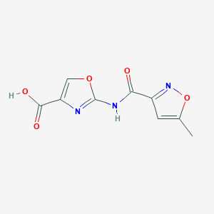 molecular formula C9H7N3O5 B2967913 2-(5-Methylisoxazole-3-carboxamido)oxazole-4-carboxylic acid CAS No. 1987310-26-8