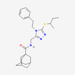 (1S,3s)-N-((5-(sec-butylthio)-4-phenethyl-4H-1,2,4-triazol-3-yl)methyl)adamantane-1-carboxamide
