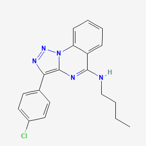 molecular formula C19H18ClN5 B2967917 N-丁基-3-(4-氯苯基)-[1,2,3]三唑并[1,5-a]喹唑啉-5-胺 CAS No. 866345-52-0
