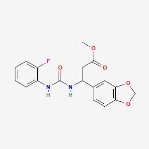 Methyl 3-(1,3-benzodioxol-5-yl)-3-{[(2-fluoroanilino)carbonyl]amino}propanoate
