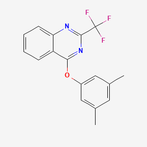 molecular formula C17H13F3N2O B2967926 4-(3,5-二甲苯氧基)-2-(三氟甲基)喹唑啉 CAS No. 337925-01-6