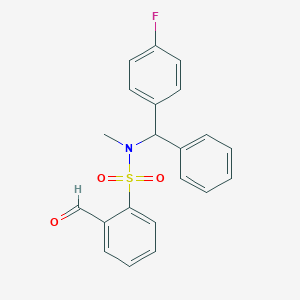 N-[(4-Fluorophenyl)-phenylmethyl]-2-formyl-N-methylbenzenesulfonamide