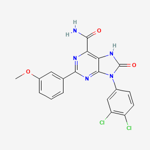 9-(3,4-dichlorophenyl)-2-(3-methoxyphenyl)-8-oxo-8,9-dihydro-7H-purine-6-carboxamide