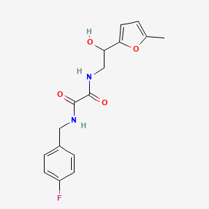 molecular formula C16H17FN2O4 B2967940 N1-(4-fluorobenzyl)-N2-(2-hydroxy-2-(5-methylfuran-2-yl)ethyl)oxalamide CAS No. 1226434-91-8
