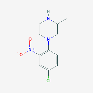 molecular formula C11H14ClN3O2 B2967946 1-(4-氯-2-硝基苯基)-3-甲基哌嗪 CAS No. 331657-28-4