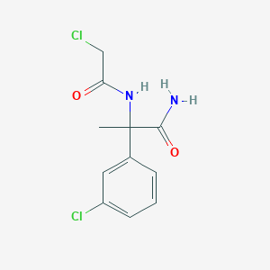 2-[(2-Chloroacetyl)amino]-2-(3-chlorophenyl)propanamide