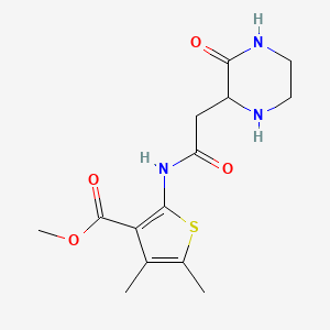 Methyl 4,5-dimethyl-2-[[2-(3-oxopiperazin-2-yl)acetyl]amino]thiophene-3-carboxylate