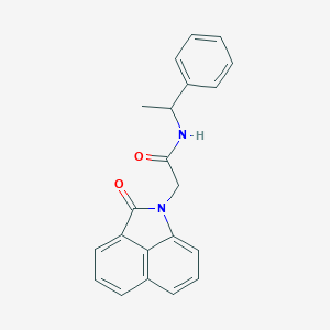 molecular formula C21H18N2O2 B296795 2-(2-oxobenzo[cd]indol-1(2H)-yl)-N-(1-phenylethyl)acetamide 