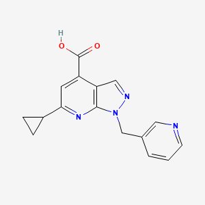 6-cyclopropyl-1-(pyridin-3-ylmethyl)-1H-pyrazolo[3,4-b]pyridine-4-carboxylic acid