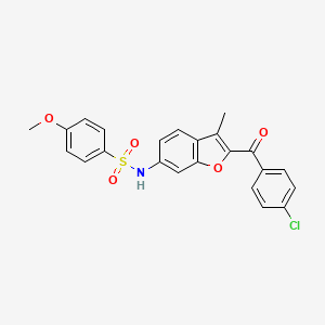 N-[2-(4-chlorobenzoyl)-3-methyl-1-benzofuran-6-yl]-4-methoxybenzene-1-sulfonamide