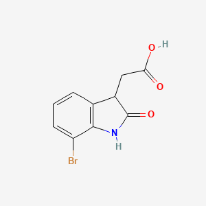 molecular formula C10H8BrNO3 B2967964 2-(7-bromo-2-oxo-2,3-dihydro-1H-indol-3-yl)acetic acid CAS No. 1368516-03-3