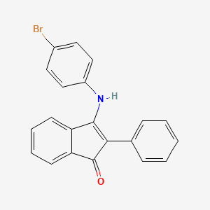 molecular formula C21H14BrNO B2967965 3-(4-溴苯胺基)-2-苯基-1H-茚-1-酮 CAS No. 22009-02-5