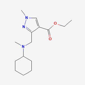 Ethyl 3-[[cyclohexyl(methyl)amino]methyl]-1-methylpyrazole-4-carboxylate