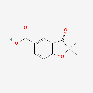 molecular formula C11H10O4 B2967970 2,2-Dimethyl-3-oxo-2,3-dihydrobenzofuran-5-carboxylic acid CAS No. 103989-70-4