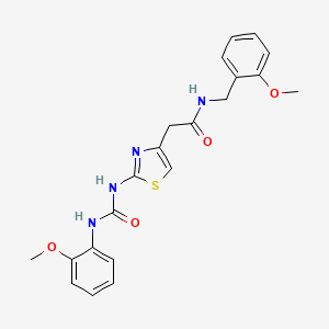 N-(2-methoxybenzyl)-2-(2-(3-(2-methoxyphenyl)ureido)thiazol-4-yl)acetamide