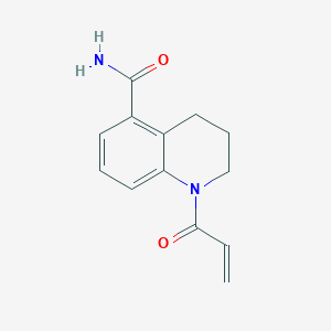 molecular formula C13H14N2O2 B2967973 1-Prop-2-enoyl-3,4-dihydro-2H-quinoline-5-carboxamide CAS No. 2189497-56-9