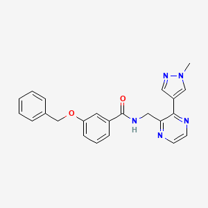 3-(benzyloxy)-N-((3-(1-methyl-1H-pyrazol-4-yl)pyrazin-2-yl)methyl)benzamide