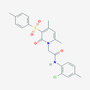 N-(2-chloro-4-methylphenyl)-2-(4,6-dimethyl-2-oxo-3-tosylpyridin-1(2H)-yl)acetamide