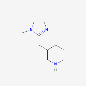 molecular formula C10H17N3 B2967986 3-[(1-methyl-1H-imidazol-2-yl)methyl]piperidine CAS No. 1316222-40-8