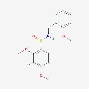 molecular formula C17H21NO4S B2967987 2,4-dimethoxy-N-(2-methoxybenzyl)-3-methylbenzenesulfinamide CAS No. 338982-01-7