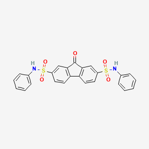 molecular formula C25H18N2O5S2 B2967988 N2,N7-diphenyl-9-oxo-9H-2,7-fluorenedisulfonamide CAS No. 304686-19-9