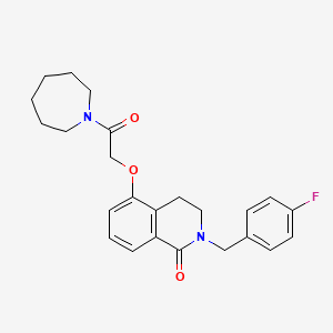 5-[2-(Azepan-1-yl)-2-oxoethoxy]-2-[(4-fluorophenyl)methyl]-3,4-dihydroisoquinolin-1-one