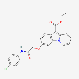 molecular formula C23H19ClN2O4 B2967994 3-[2-(4-氯苯胺)-2-氧代乙氧基]吡啶并[1,2-a]吲哚-10-甲酸乙酯 CAS No. 339107-06-1
