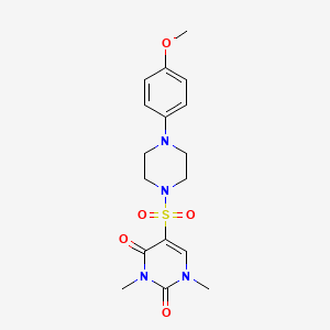 molecular formula C17H22N4O5S B2967999 5-[4-(4-Methoxyphenyl)piperazin-1-yl]sulfonyl-1,3-dimethylpyrimidine-2,4-dione CAS No. 874806-50-5