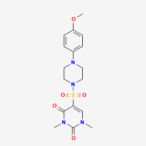 molecular formula C17H22N4O5S B2967999 5-[4-(4-甲氧基苯基)哌嗪-1-基]磺酰基-1,3-二甲基嘧啶-2,4-二酮 CAS No. 874806-50-5