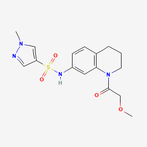N-(1-(2-methoxyacetyl)-1,2,3,4-tetrahydroquinolin-7-yl)-1-methyl-1H-pyrazole-4-sulfonamide