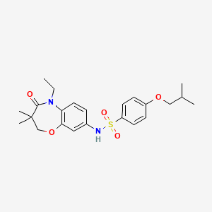 N-(5-ethyl-3,3-dimethyl-4-oxo-2,3,4,5-tetrahydrobenzo[b][1,4]oxazepin-8-yl)-4-isobutoxybenzenesulfonamide