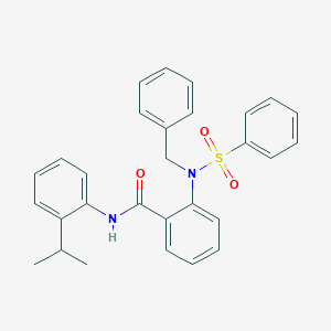 molecular formula C29H28N2O3S B296801 2-[benzyl(phenylsulfonyl)amino]-N-(2-isopropylphenyl)benzamide 