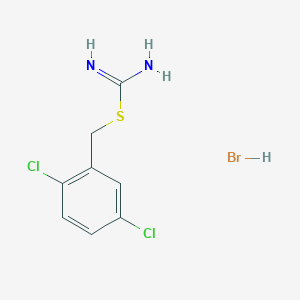 molecular formula C8H9BrCl2N2S B2968013 {[(2,5-Dichlorophenyl)methyl]sulfanyl}methanimidamide hydrobromide CAS No. 938156-42-4