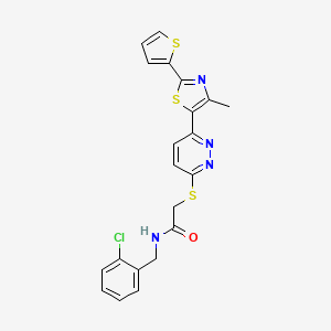 N-(2-chlorobenzyl)-2-((6-(4-methyl-2-(thiophen-2-yl)thiazol-5-yl)pyridazin-3-yl)thio)acetamide